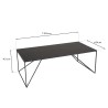 Table basse DALY noire 120x60cm