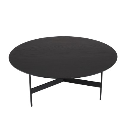 Table basse ronde noire DALY 78x78cm