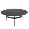 Table basse ronde noire DALY 78x78cm