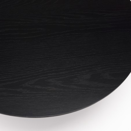 Table basse ronde noire DALY 78x78cm