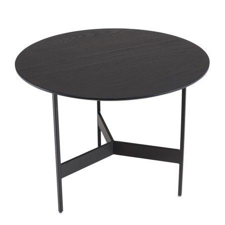 Table basse ronde noire DALY 50x50cm