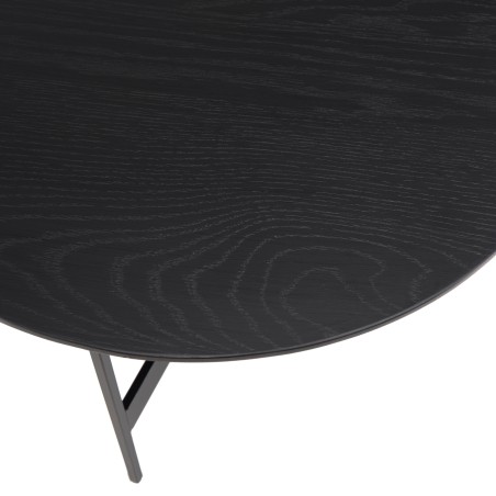 Table basse ronde noire DALY 50x50cm