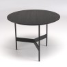 Table basse ronde noire DALY 50x50cm