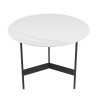 Table basse ronde DALY 50x50cm effet marbre