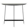 DALY - Black Half-Moon Console Table 83x35cm | Metal Base