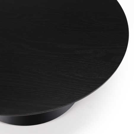 Table basse ronde noire DALY 78x78cm