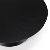 DALY Black Round Coffee Table 78x78cm - Tapered Metal Legs