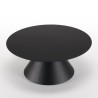 Table basse ronde noire DALY 78x78cm