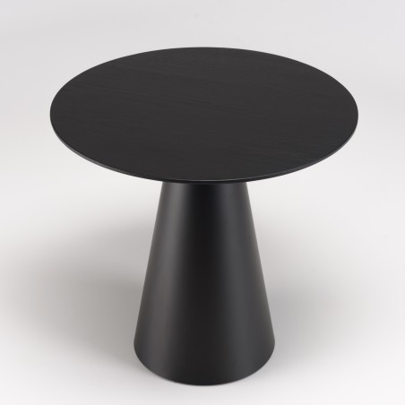 Table d’appoint DALY ronde noire 50x50cm