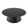 Table basse ronde noire DALY 90x90cm