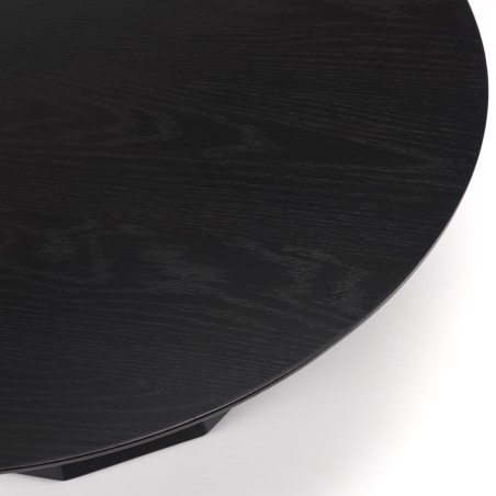 Table basse ronde noire DALY 90x90cm