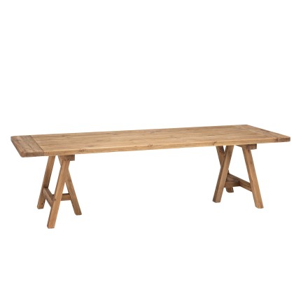Table à manger rectangulaire en bois de pin recyclé SANDY