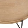 Table basse ronde VICTOIRE 100x100cm plateau naturel