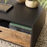 Table basse DANDY - Bois pin recyclé et métal 80x80cm
