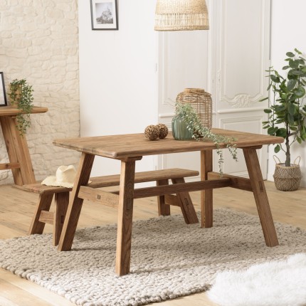 Table à manger en bois recyclé SANDY 140x75cm