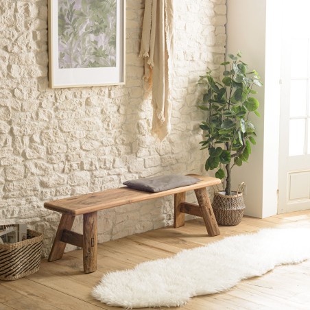 Banc en bois recyclé SANDY - Décoration montagne ou campagne