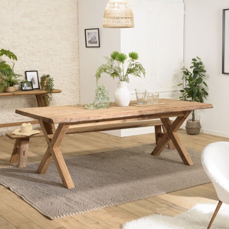 Table à manger rectangulaire SANDY 220x100cm