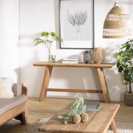 SANDY - Recycled Pine Wood Console Table 160x45cm