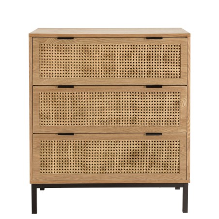 Commode MARCEAU - 3 tiroirs cannage naturel