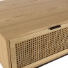 Table basse MARCEAU - 2 tiroirs cannage naturel