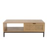 Table basse MARCEAU - 2 tiroirs cannage naturel