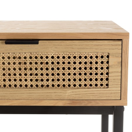 Console MARCEAU 2 tiroirs cannage naturel