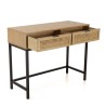 MARCEAU Console Table with 2 Drawers - Natural Cane Finish