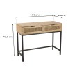 Console MARCEAU 2 tiroirs cannage naturel