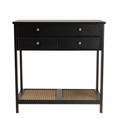 Console noire CHARLIE - 4 tiroirs et 1 étagère