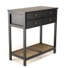 Console noire CHARLIE - 4 tiroirs et 1 étagère