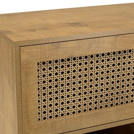 Buffet CHARLIE marron 3 niches 3 portes - Rangement tendance