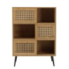 Buffet CHARLIE marron 3 niches 3 portes - Rangement tendance