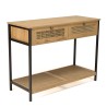 CHARLIE Brown Console Table with 2 Drawers and 1 Shelf | Trendy Design