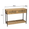 CHARLIE Brown Console Table with 2 Drawers and 1 Shelf | Trendy Design