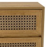 CHARLIE Brown Bedside Table with 2 Drawers - Trendy and Minimalist Design