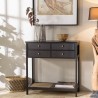 CHARLIE - Black Console Table with 4 Drawers and 1 Shelf