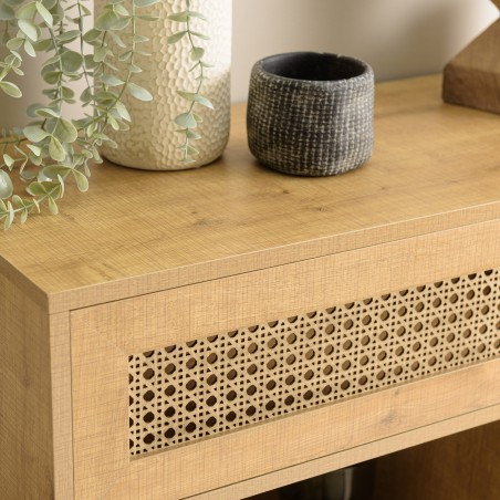 CHARLIE Low Brown Sideboard with 3 Compartments and 2 Doors