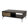 Table basse ALMA noire 1 niche 2 tiroirs