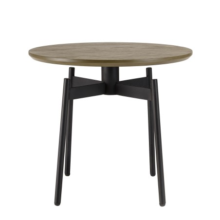 Table d'appoint ALMA ronde marron foncé 55x55cm