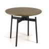 Table d'appoint ALMA ronde marron foncé 55x55cm