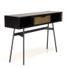 ALMA Black Console Table 130x35cm - Chic and Trendy Furniture