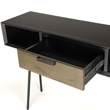 ALMA Black Console Table 130x35cm - Chic and Trendy Furniture