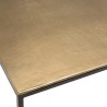 Table basse carrée JOHAN 90x90cm aluminium doré et noir