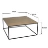 JOHAN Square Coffee Table 90x90cm - Gold and Black Aluminum