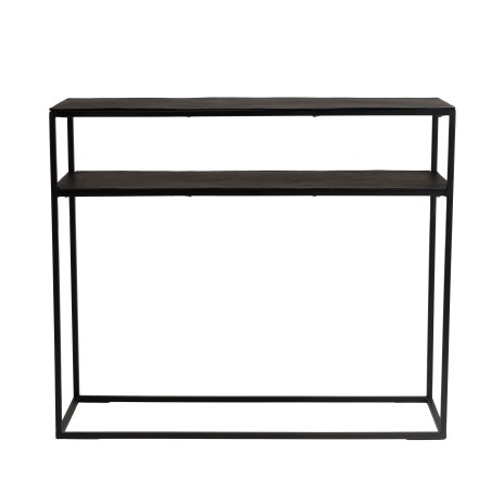 JOHAN Console - Industrial Style Aluminum Noir 100x35cm