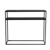JOHAN Console - Industrial Style Aluminum Noir 100x35cm
