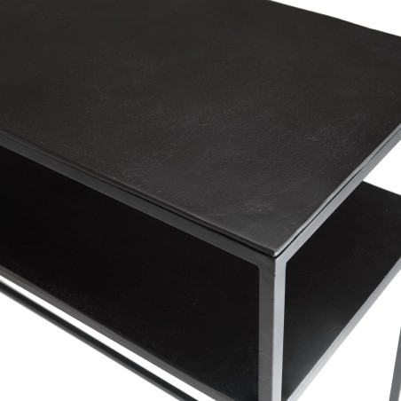 JOHAN Console - Industrial Style Aluminum Noir 100x35cm