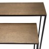 Set de 2 consoles gigognes JOHAN - Aluminium doré et noir