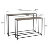 Set de 2 consoles gigognes JOHAN - Aluminium doré et noir