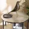 JOHAN Round Side Table 3 Tiers Silver Aluminium and Black Metal Legs
